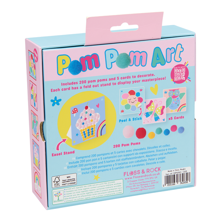 Rainbow Fairy Pom Pom Art