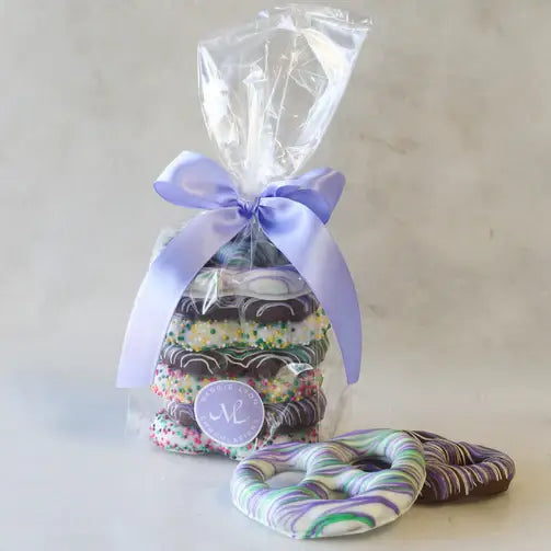 7pc Easter Chocolate Covered Pretzel Stack - Spring Design