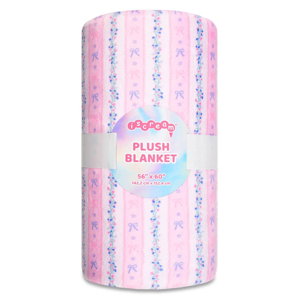 Floral Stripes Plush Blanket