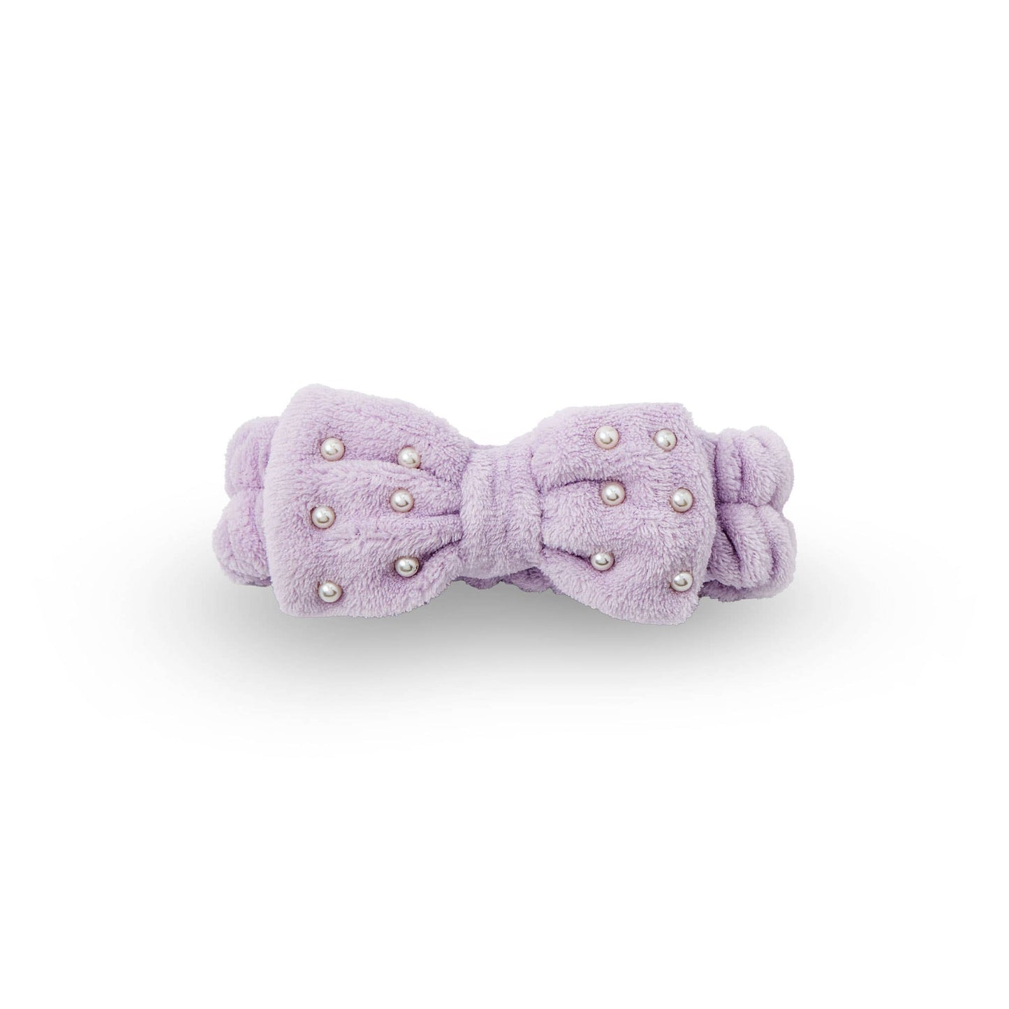 Plush Spa Headband with Pearls - Pink