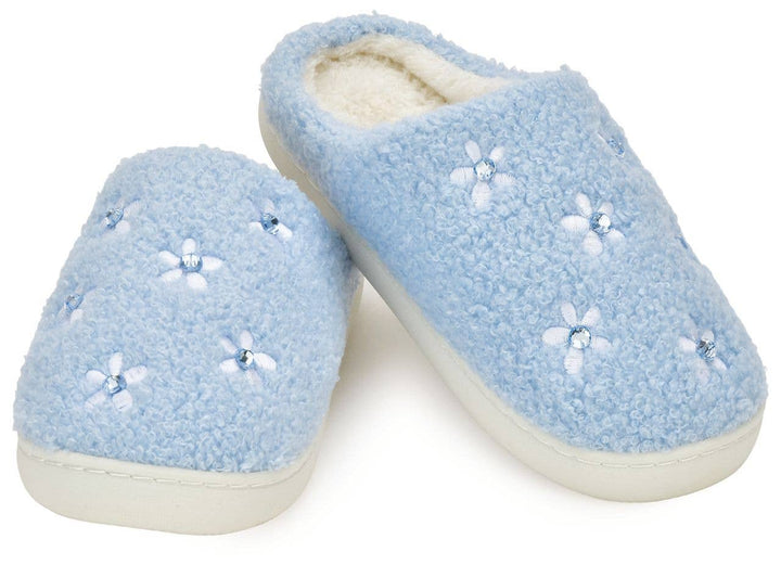 Blue Ditsy Slippers (Small (1-3))