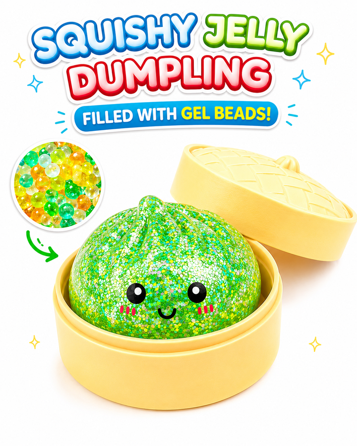 Mini Glitter Gel Bead Dumpling Squishy