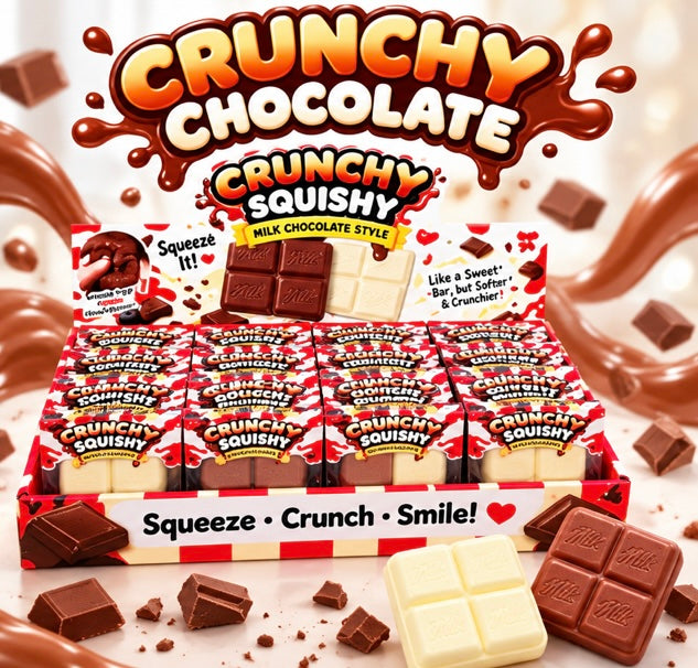 Crunchy Chocolate Squishy — Milk Chocolate Bar ASMR Crunch