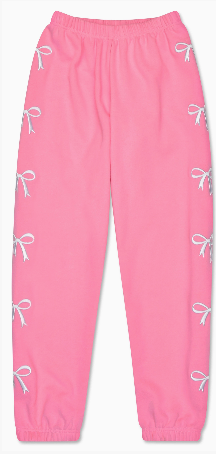 Embroidered Bow Sweatpants