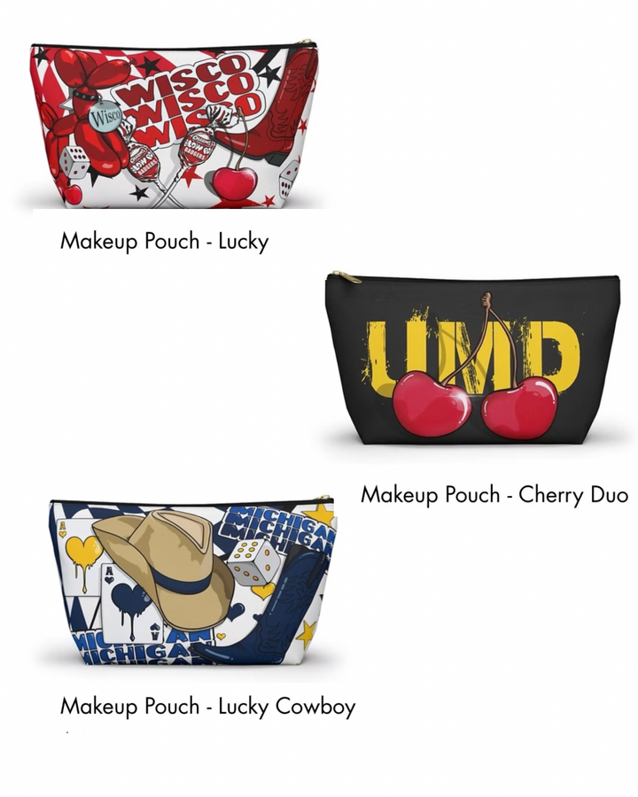 Custom Makeup Bag - Any College, 3 Style Options