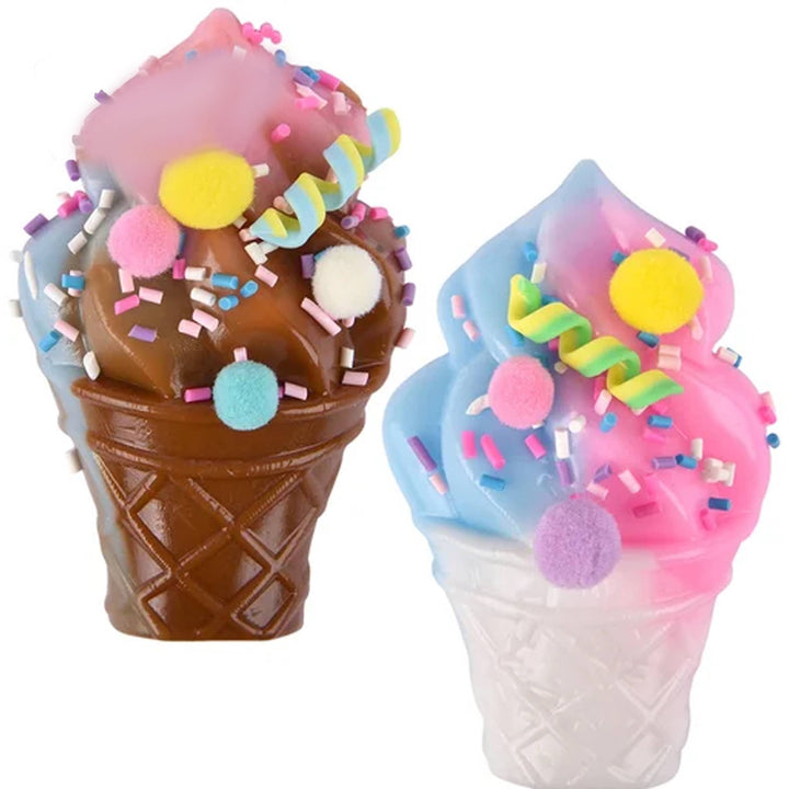Fidget Squishy Ice Cream Cone Kids Toy - Assorted
