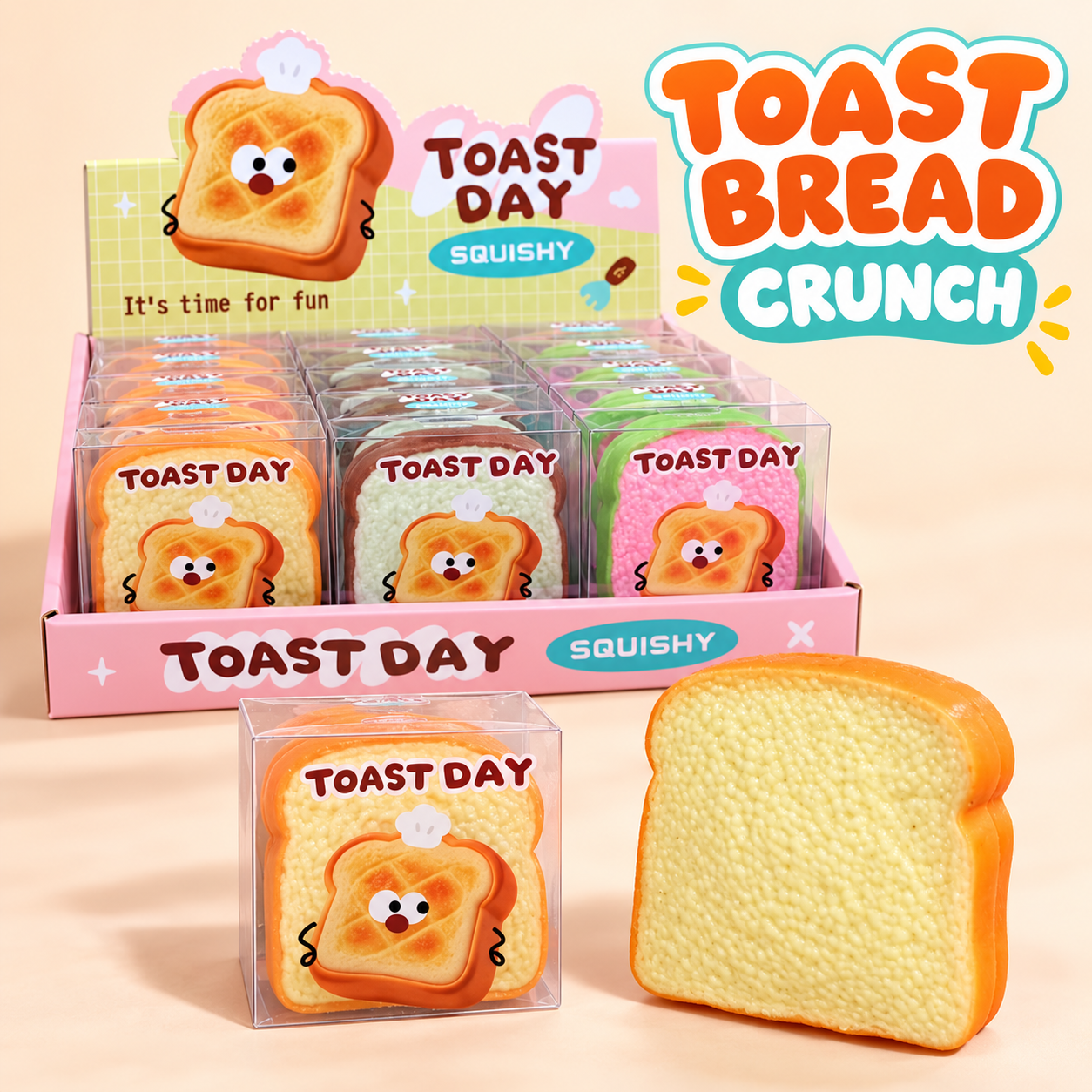 Toast Day “Toast Bread Crunch” ASMR Squishy