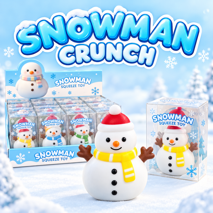 Snowman Crunch ASMR Squishy