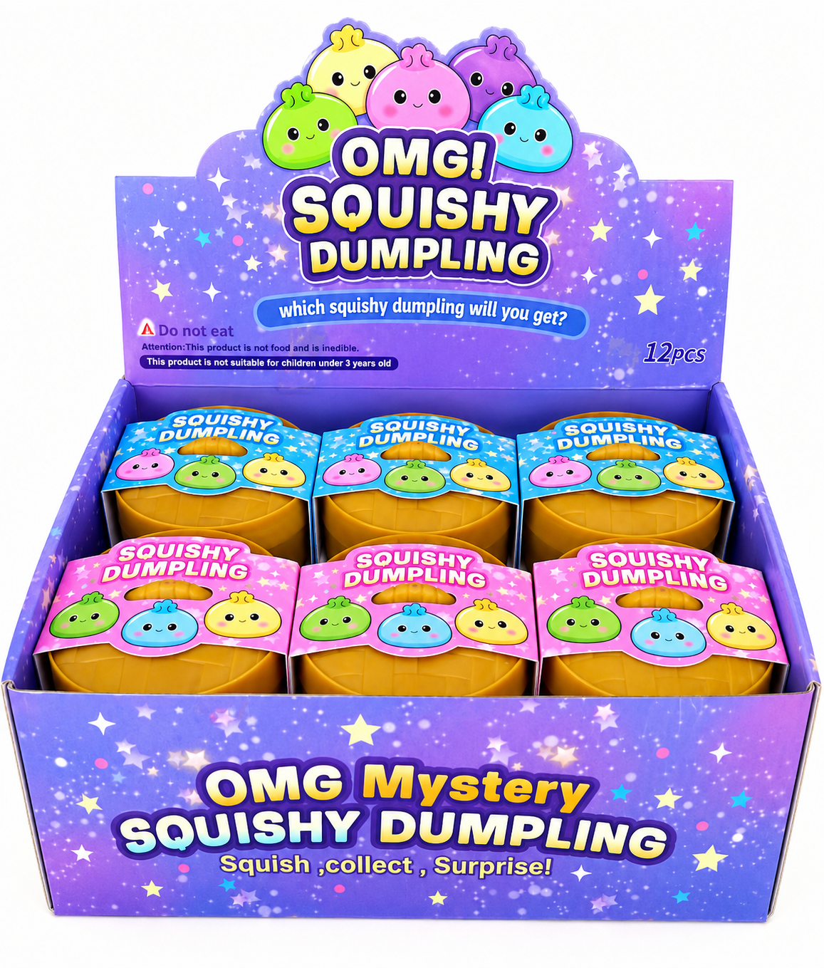OMG Mystery Water Filled Glitter Squishy Dumpling