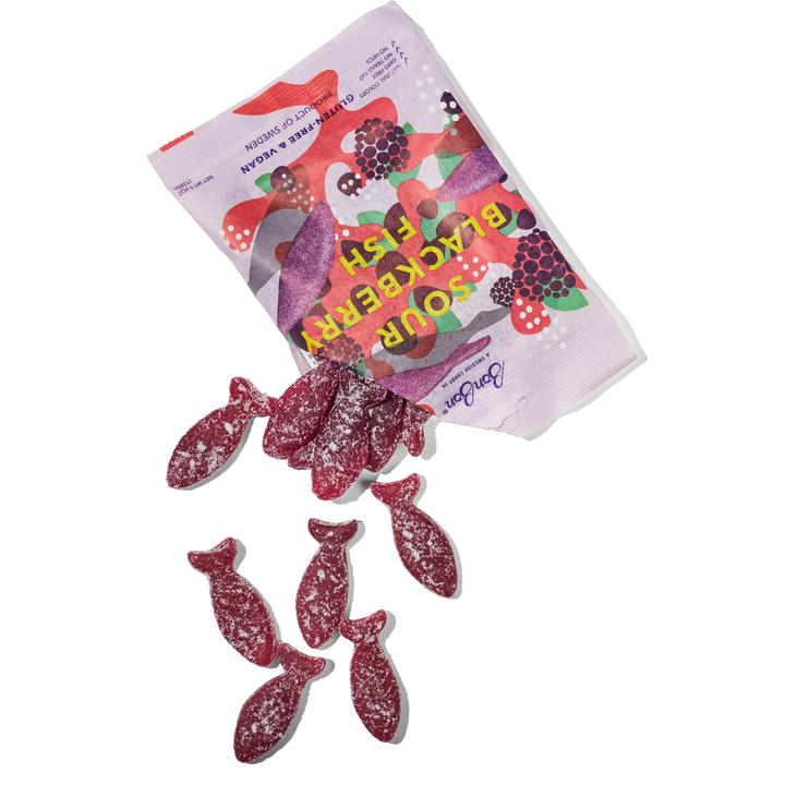 Sour Blackberry Fish - Swedish Candy 5.2oz (150g)