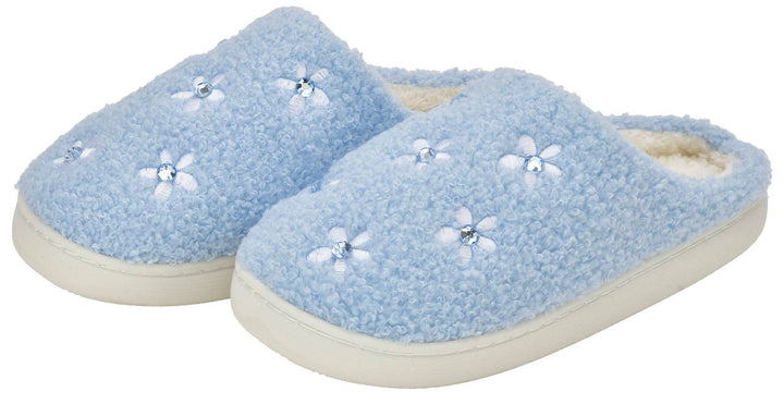 Blue Ditsy Slippers (Small (1-3))