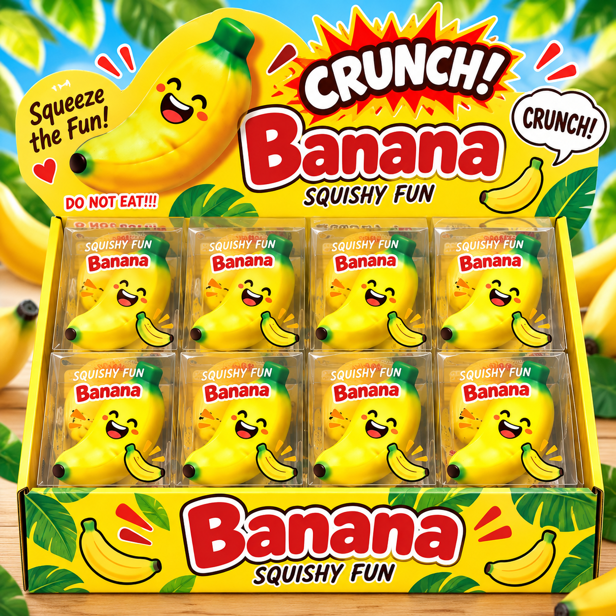 Banana Squishy Fun — Crunchy Banana ASMR Squeeze Toy