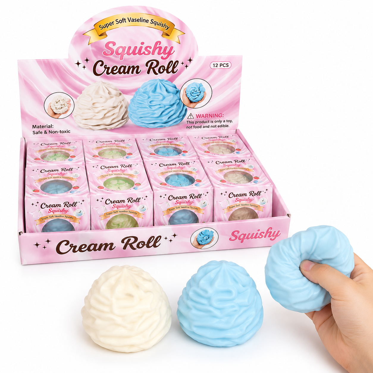 Cream Roll Squishy – Assorted Colors