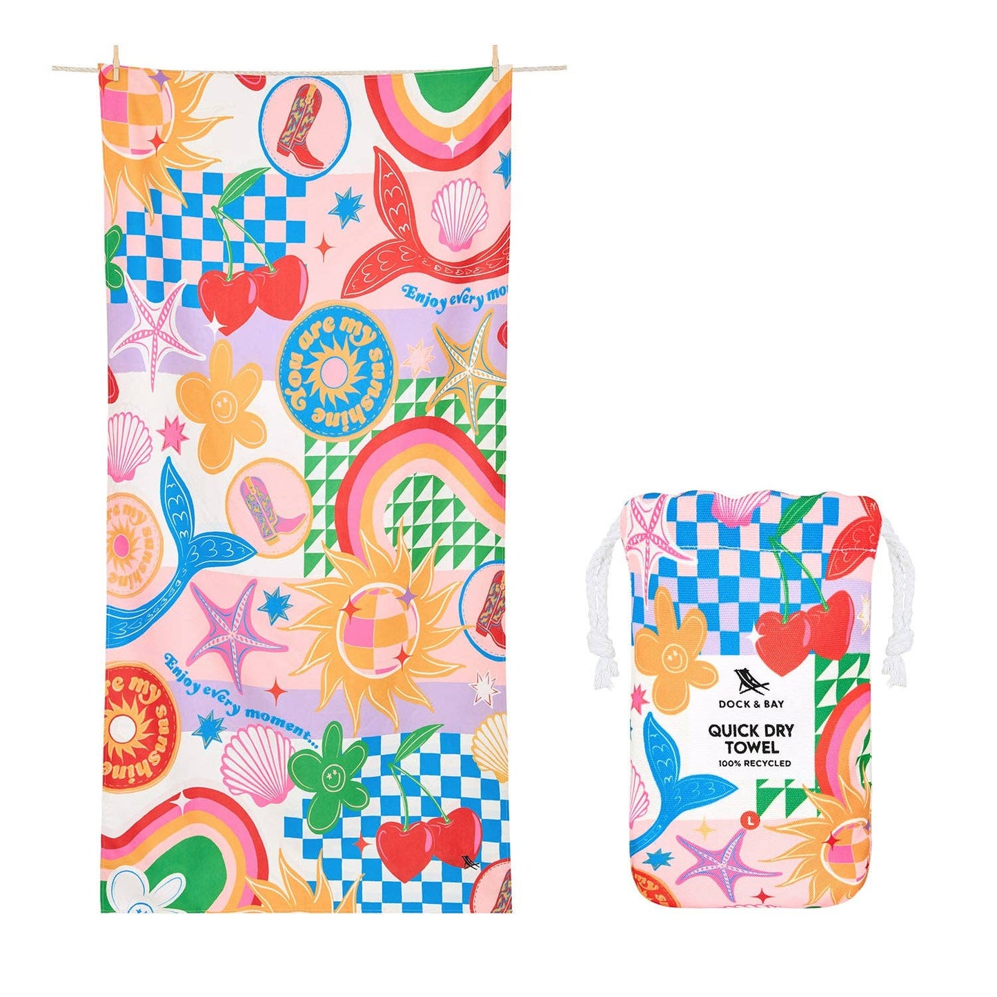 Dock & Bay Kids Beach Towel - Good Vibes Club