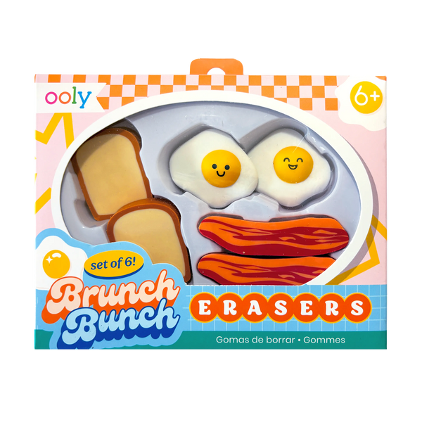 Brunch Bunch Breakfast Erasers - Set of 6