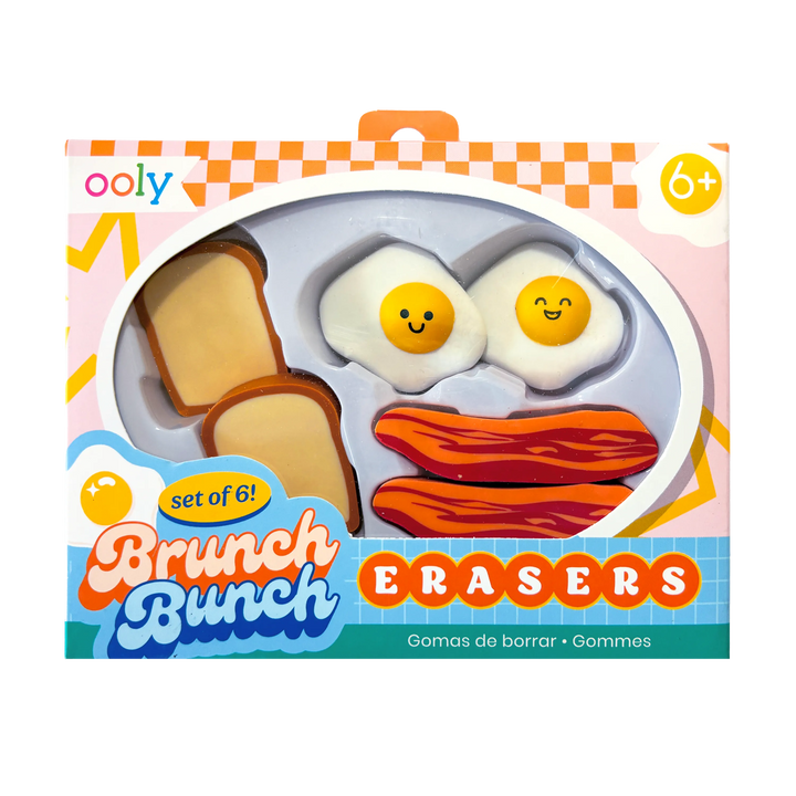 Brunch Bunch Breakfast Erasers - Set of 6