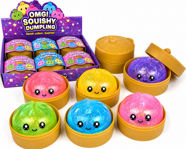 OMG Mystery Water Filled Glitter Squishy Dumpling