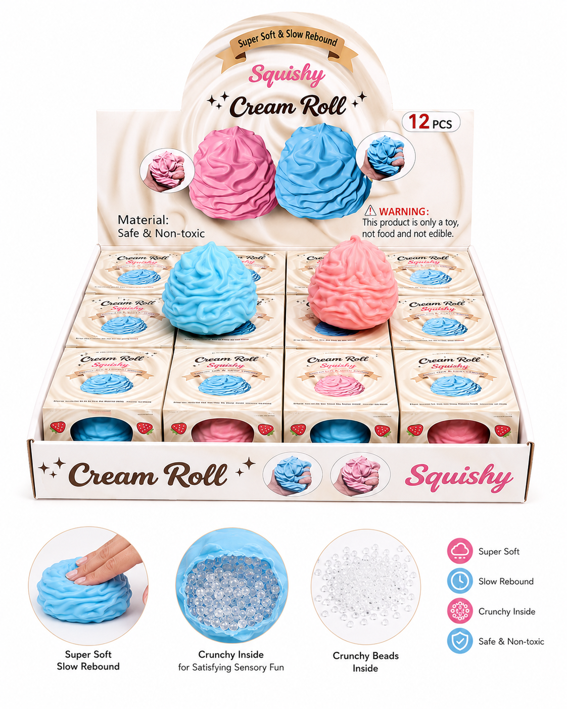 Crunchy Cream Roll Squishy