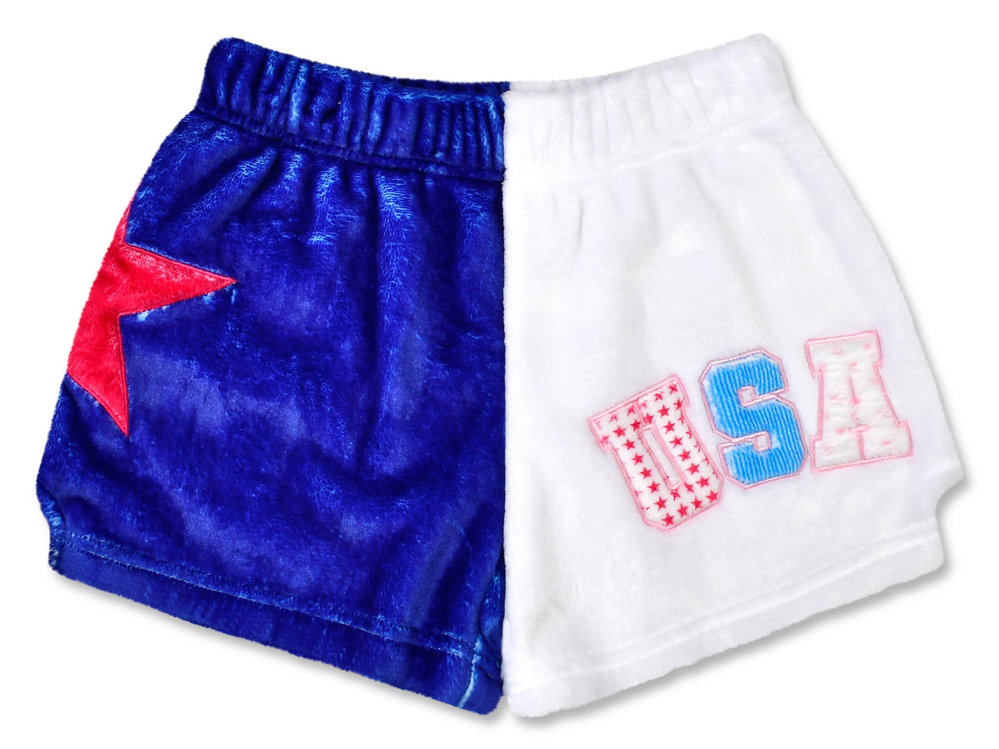 Theme USA Party Plush Shorts (Youth Small (6-8))