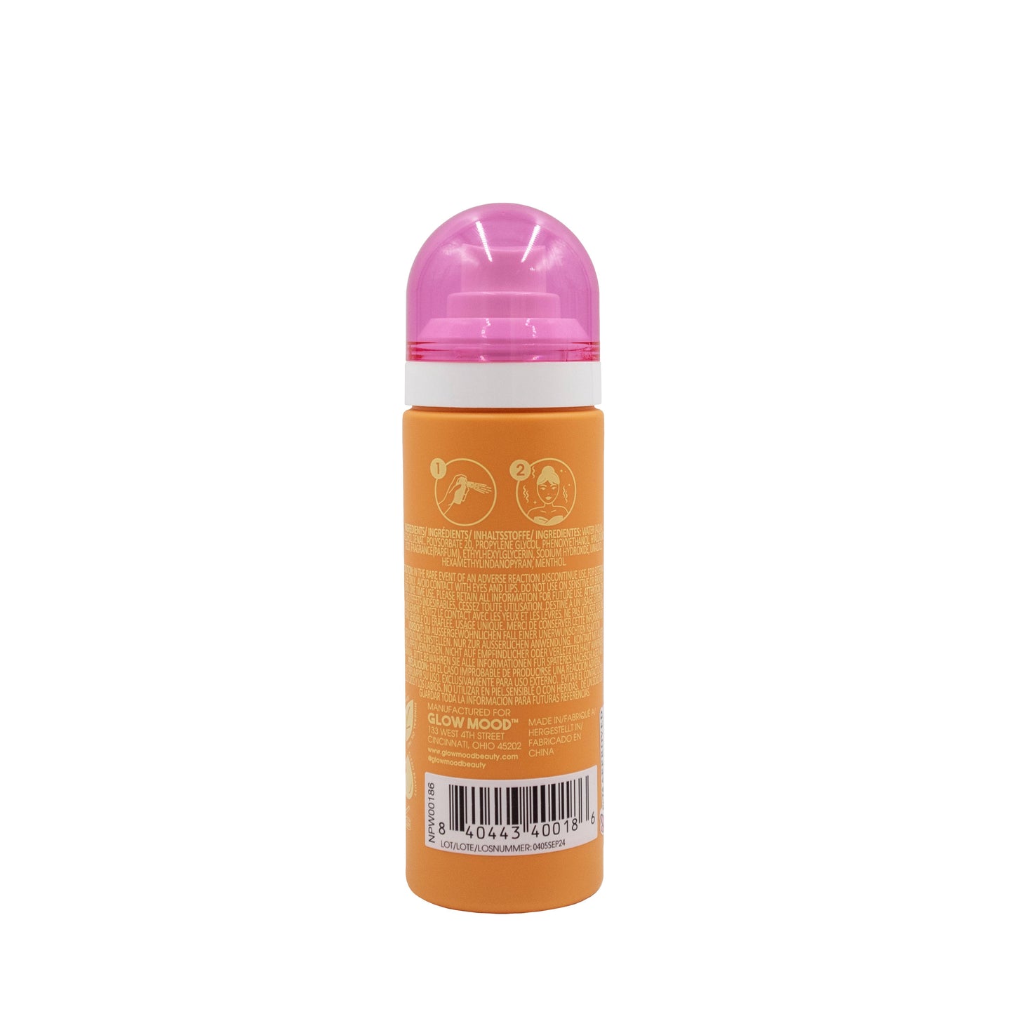 Peach and Mint Hydrating Body Mist