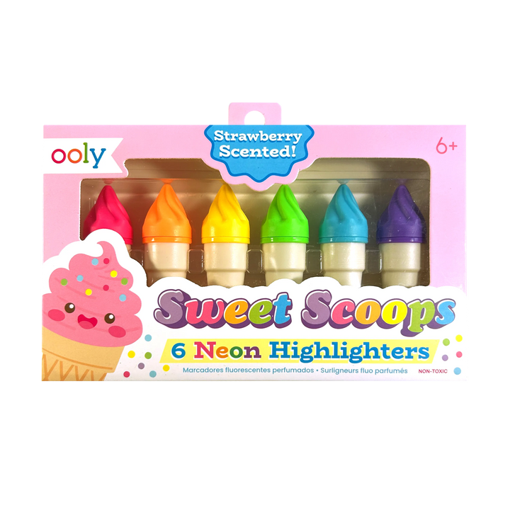 Sweet Scoops Neon Highlighters - Strawberry Scented