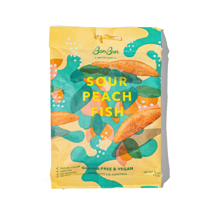 Sour Peach Fish - Swedish Candy 5.2oz (150g)