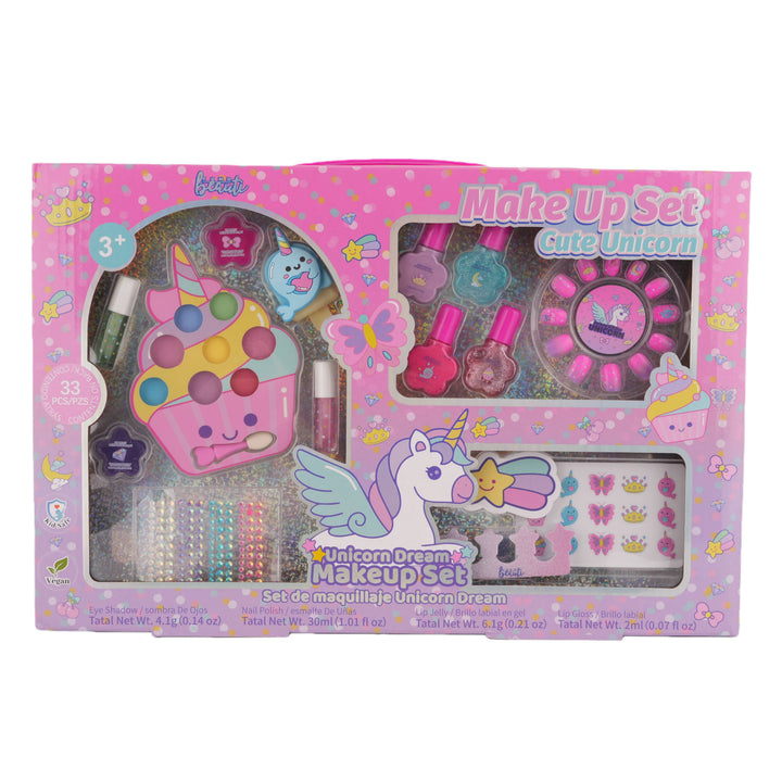 Unicorn Dream Kids Makeup Set 33 PCS Cute Unicorn Beauty Kit