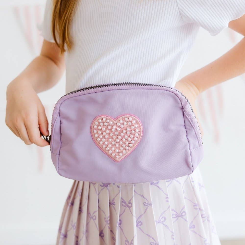 Pearl Heart Patch Belt Bag - Childrens Summer Accessories