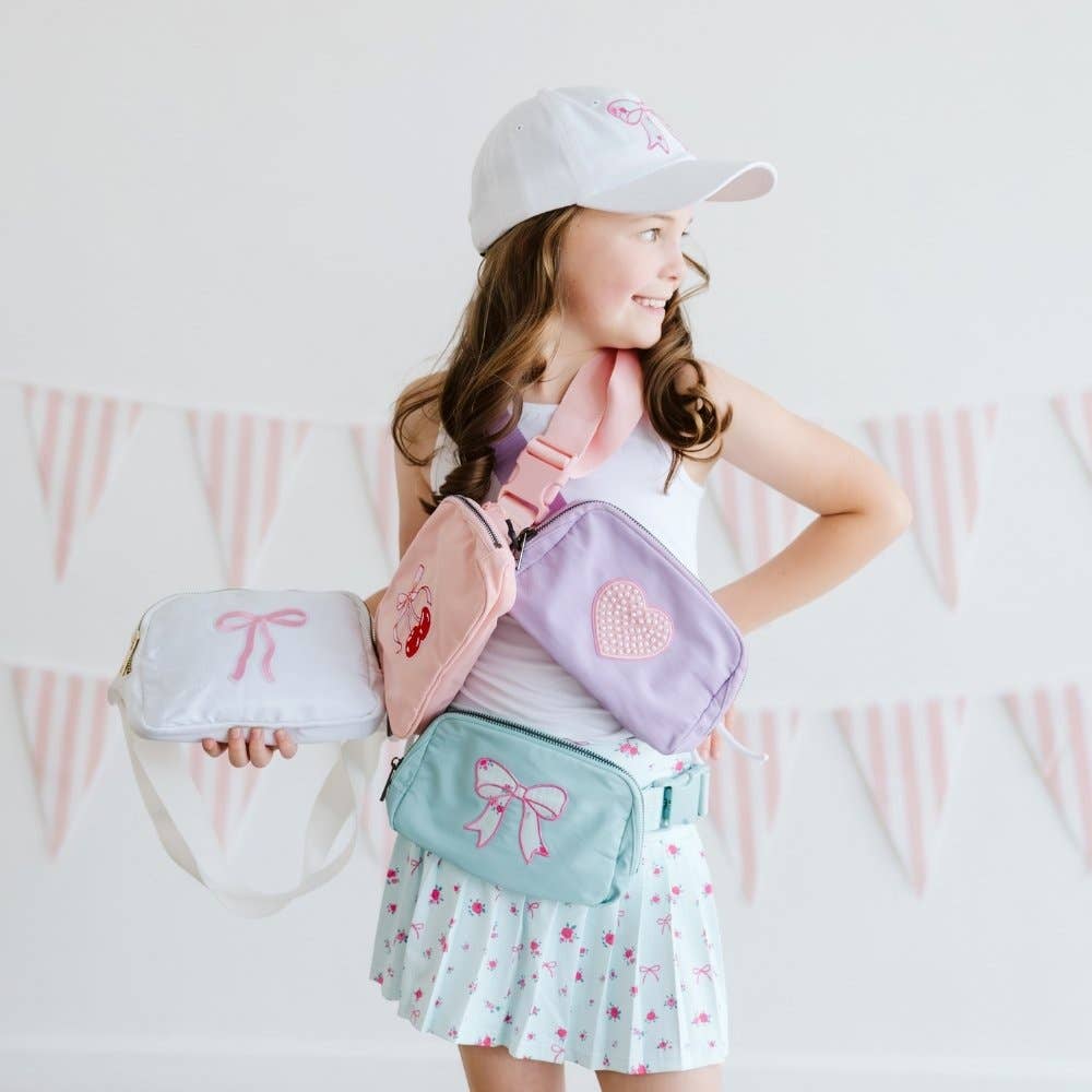 Pearl Heart Patch Belt Bag - Childrens Summer Accessories