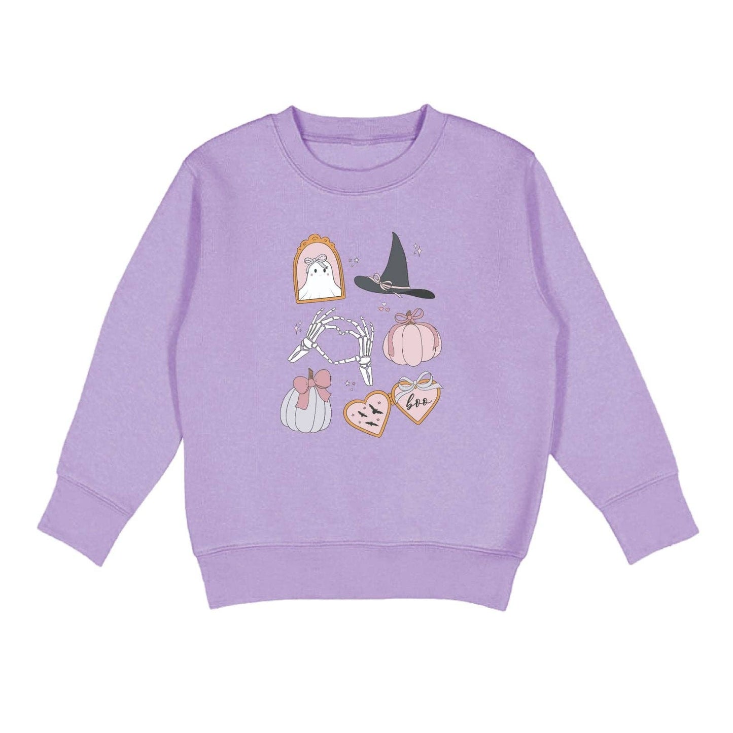 Spooky Girlie Halloween Sweatshirt - Kids Clothing