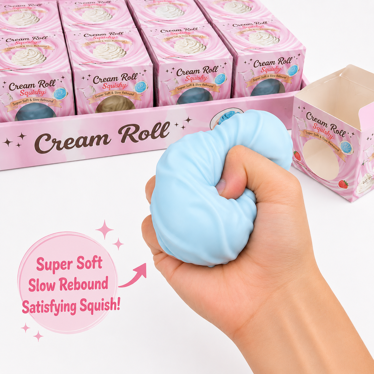 Cream Roll Squishy – Assorted Colors