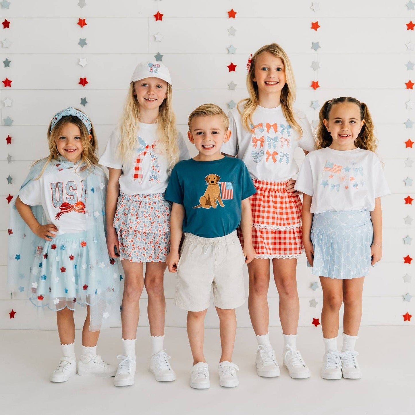 Patriotic Pup Patch Short Sleeve T-Shirt - Fourth of July