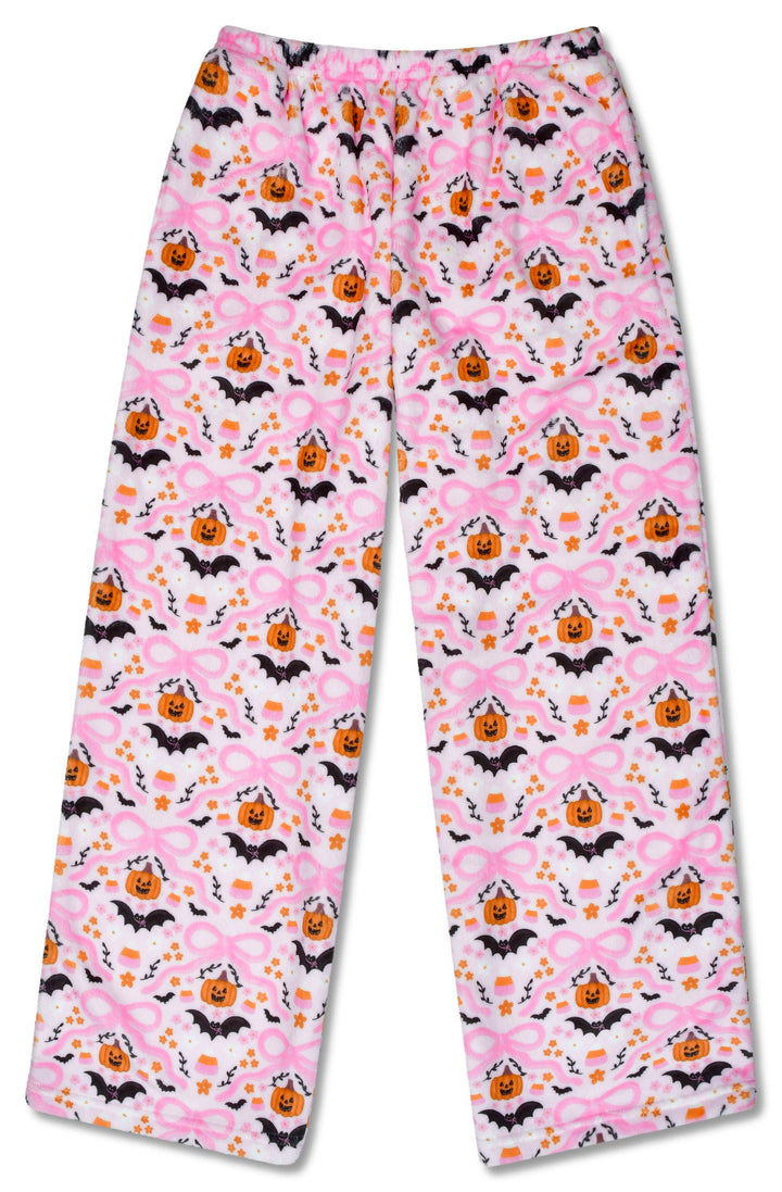 Bows And Bats Plush Pants (Youth Large (14))