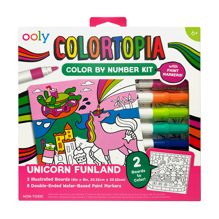 Colortopia: Paint Marker By Number Kit - Unicorn Funland (8