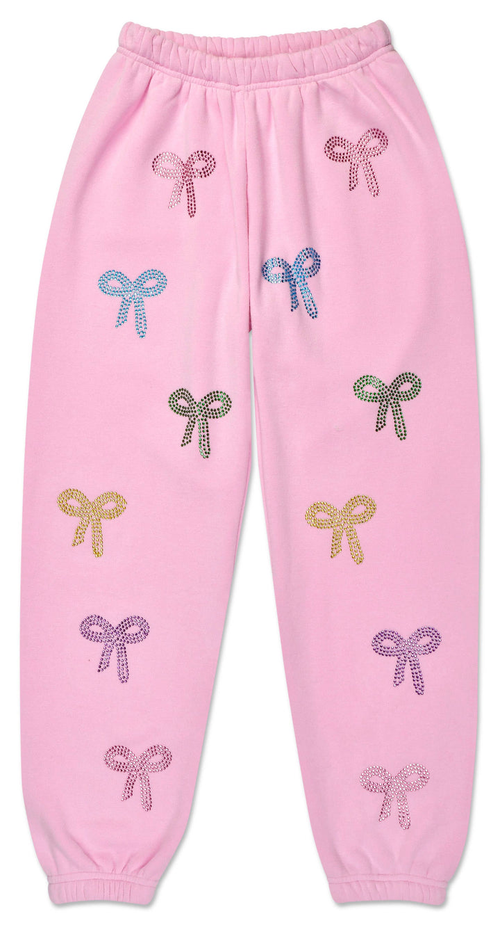 Sparkling Bows Sweatpants (Youth Small (6-8))