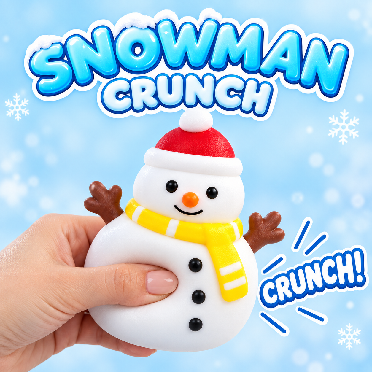 Snowman Crunch ASMR Squishy