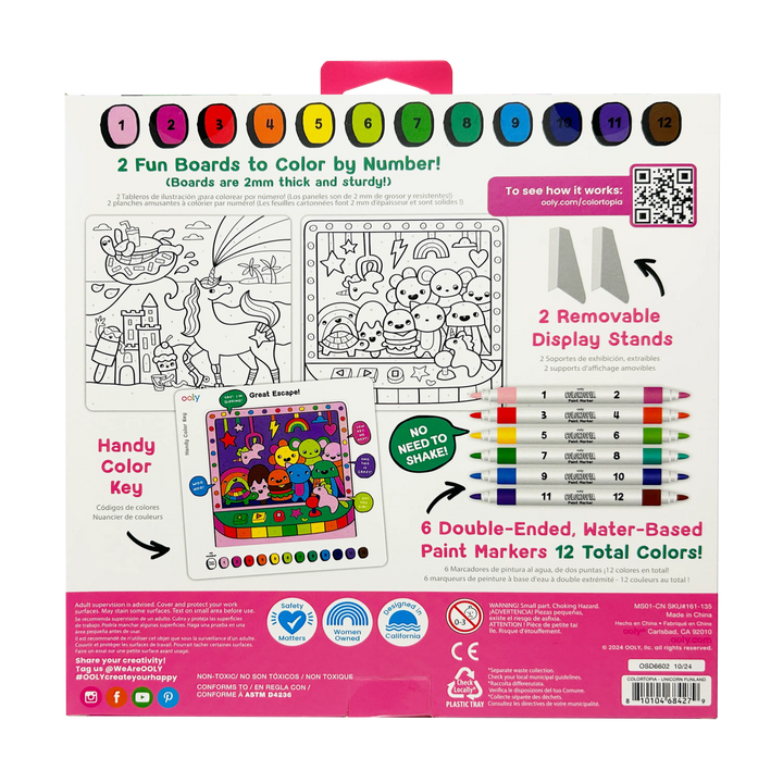Colortopia: Paint Marker By Number Kit - Unicorn Funland (8