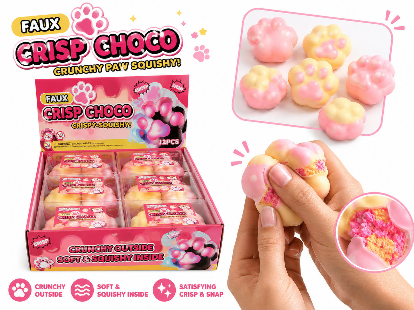 Crisp Choco Crunchy Paw Squishy
